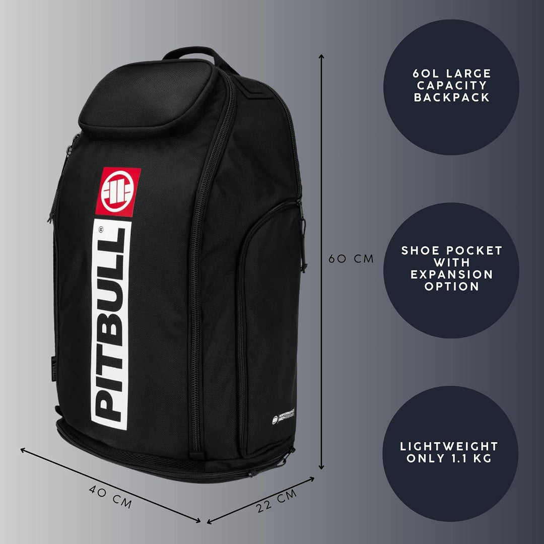 Pitbull Sportrucksack Rucksack Backpack für Herren Pit Bull West Coast Airway Hilltop II Schwarz Wei