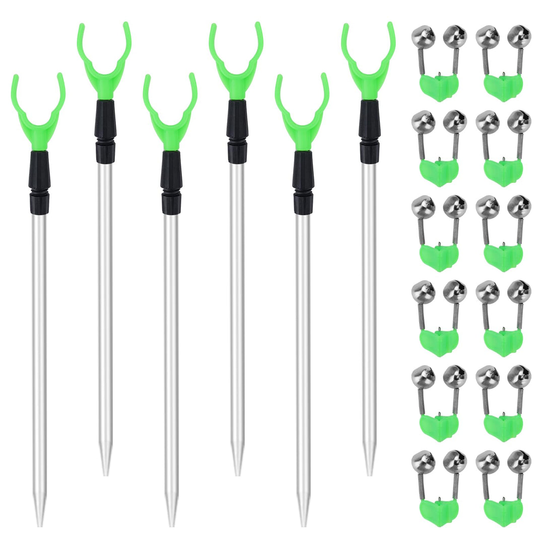 6 Packungen Ausziehbarer Angelrutenhalter für Bodenregal, verstellbare Angelrutenhalter, Spike-Ständ