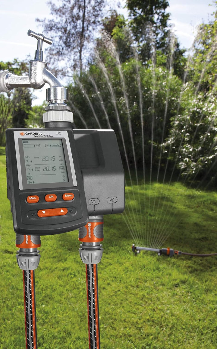 Gardena 271687 Bewässerungscomputer MultiControl duo: Automatische Bewässerungssteuerung, Wochentage