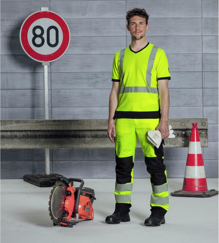 Würth MODYF Warnschutz T-Shirt Fluo EN 20471 5XL Gelb Anthrazit, 5XL Gelb Anthrazit