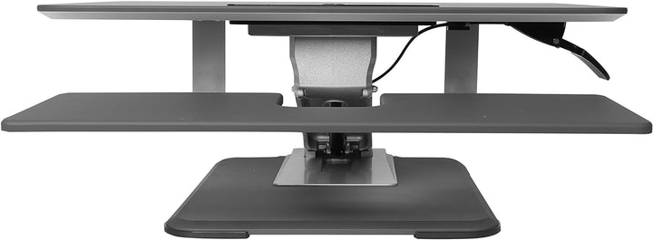 Seville Classics Airlift 78 cm pneumatisch höhenverstellbarer Steh-Sitz Tischaufsatz, grau 78 cm x 5