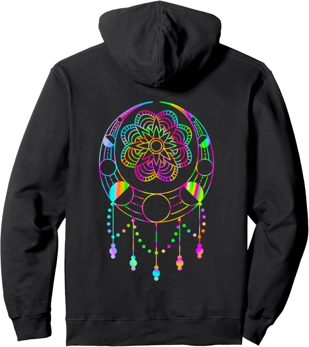 Himmlischer Mond Phase Star Mystischer Boho Hippie Pullover Hoodie