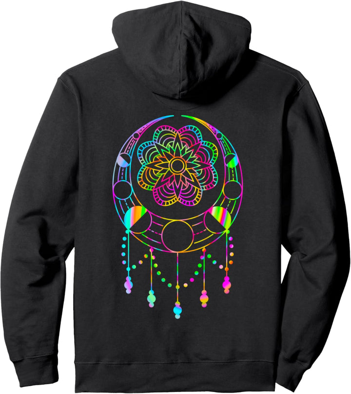 Himmlischer Mond Phase Star Mystischer Boho Hippie Pullover Hoodie