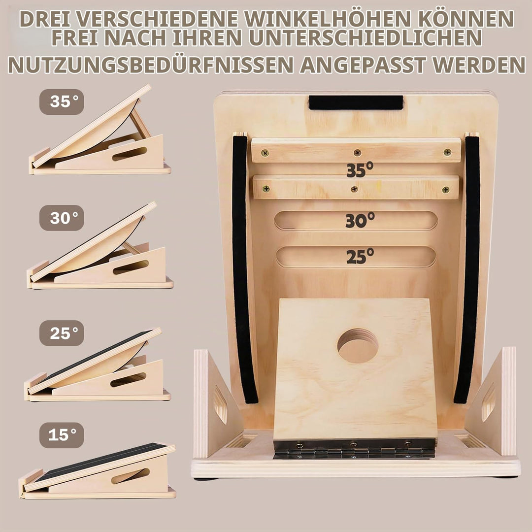 Schrägbrett, Verstellbar Balance Board Erwachsene, Rutschfestes Wadendehner Fusstrainer Heimtraining