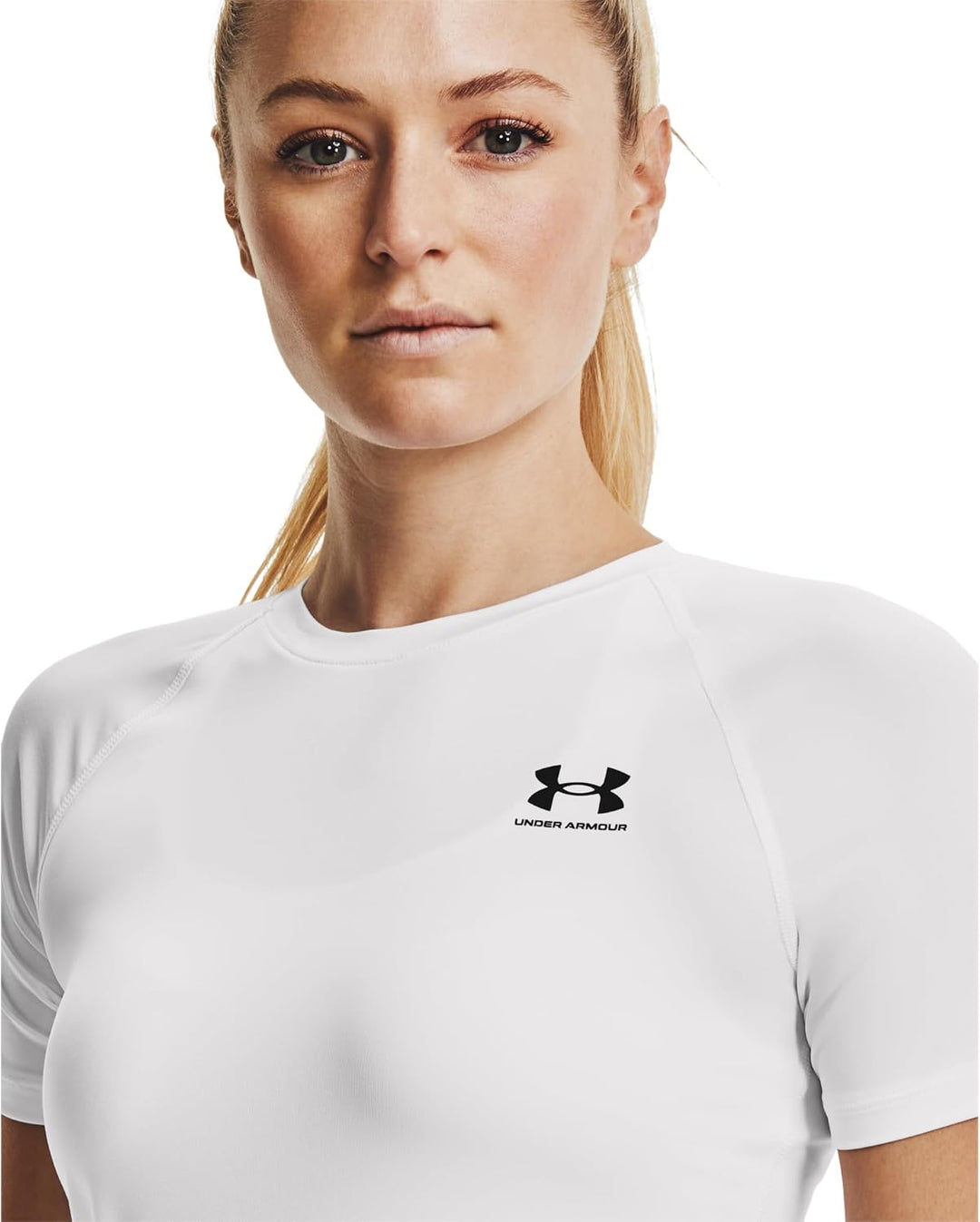 Under Armour Damen HeatGear Compression Short-Sleeve T-Shirt L Weiss, L Weiß