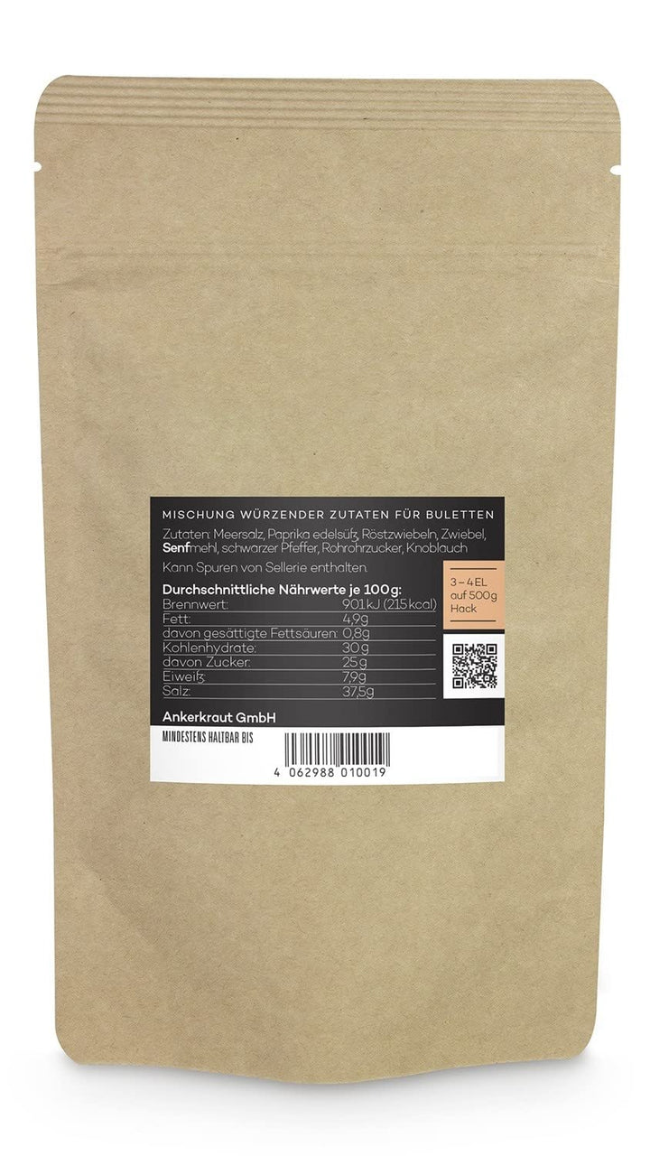 Ankerkraut Buletten & Frikadellen, Gewürz-Mischung für Hack, 750g im XXL-Beutel, lecker schmecker Ha