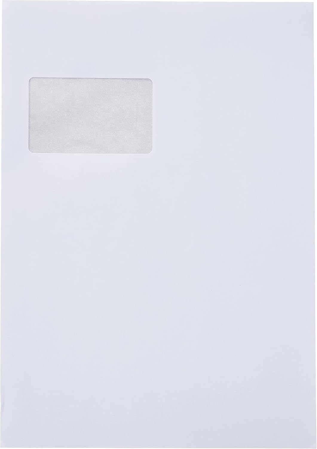 Herlitz Versandtasche C4 90 g Haftklebend mit Fenster, 75 Stück mit Innendruck in Folienpackung, ein