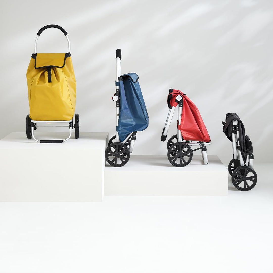 5 five simply smart 5five - faltbarer einkaufstrolley mit 2 rädern modern color senfgelb cm Senf, cm