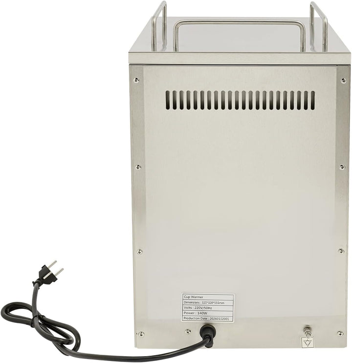Elektrischer Tassenwärmer, kommerziell, 140 W, doppelte Ebene, professioneller Heizschrank, Kaffeeta