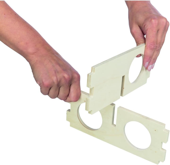 TRIXIE artgerechtes Kleintierhaus ohne Klammern und Nägel für Hamster und Mäuse, mit Vier Kammern Me