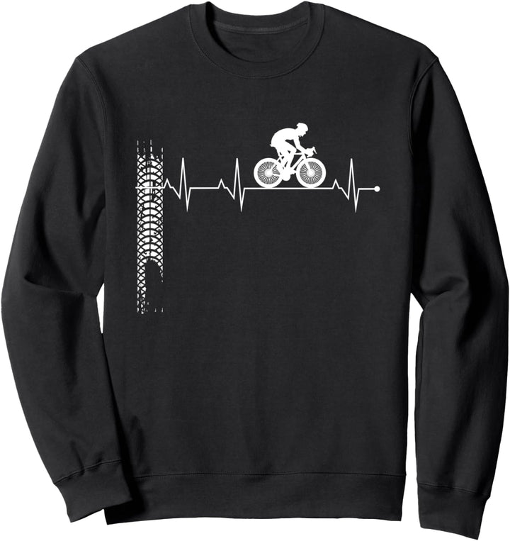 Herzschlag Fahrrad fahren | Ich liebe mein Fahrrad Sweatshirt