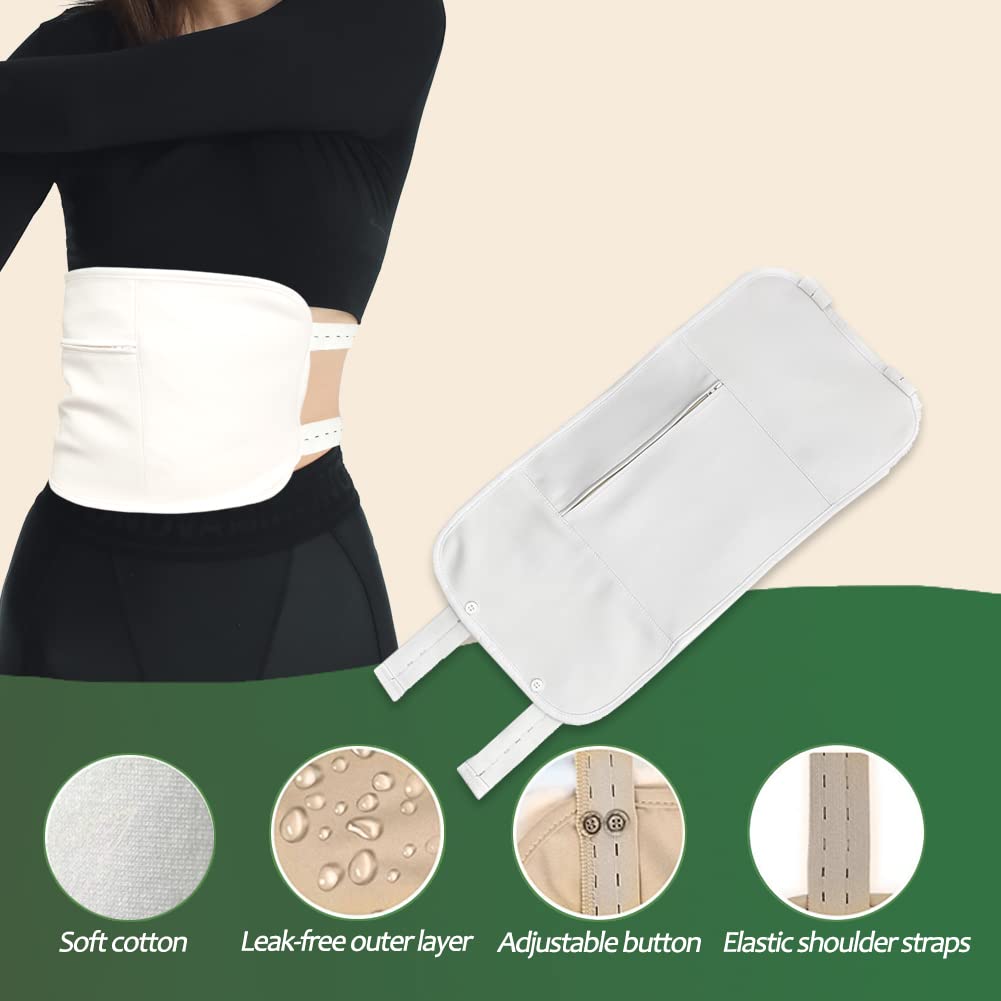 Castor Oil Pack - Wiederverwendbarer Wrap Mit Klettverschluss Taille Gürtel für Leber-Detox (Öl Nich