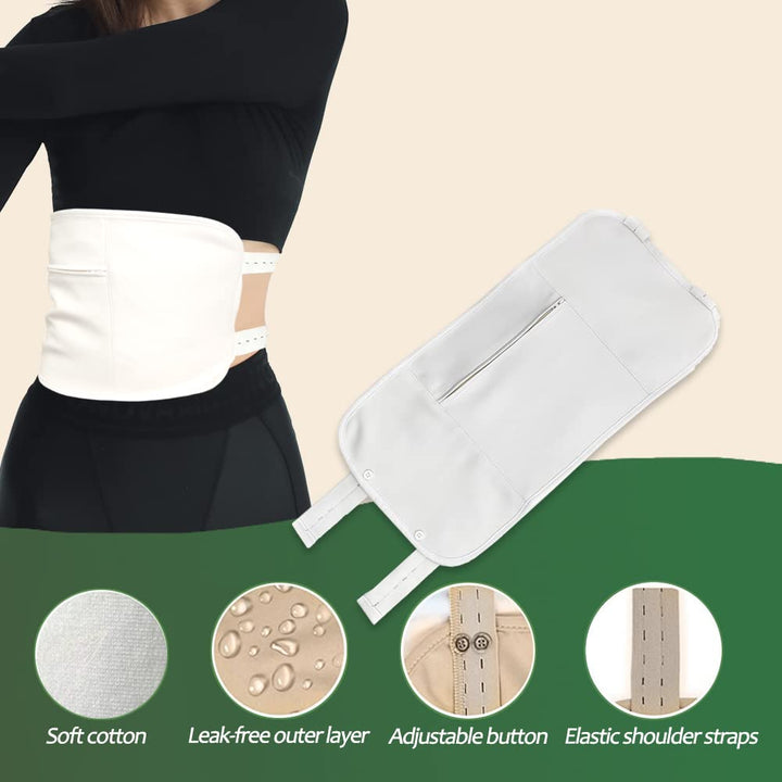 Castor Oil Pack - Wiederverwendbarer Wrap Mit Klettverschluss Taille Gürtel für Leber-Detox (Öl Nich