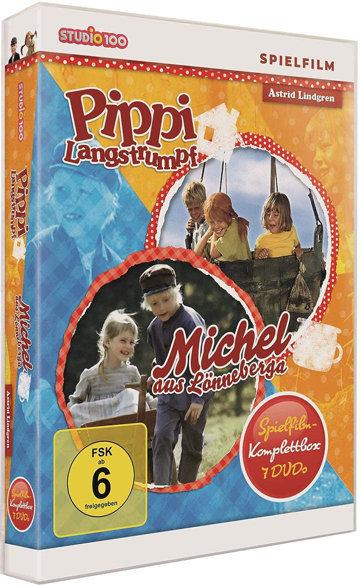 Pippi Langstrumpf / Michel aus Lönneberga - Spielfilm Komplettbox [7 DVDs], DVD