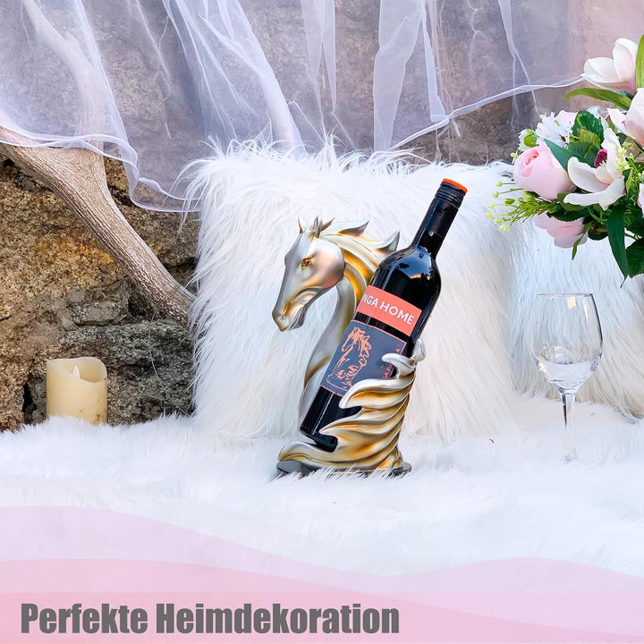 YINGAVERSAI Weinflaschenhalter Weinregale Tischpferd Statue als Zuhause Küche Weinkeller Dekorative
