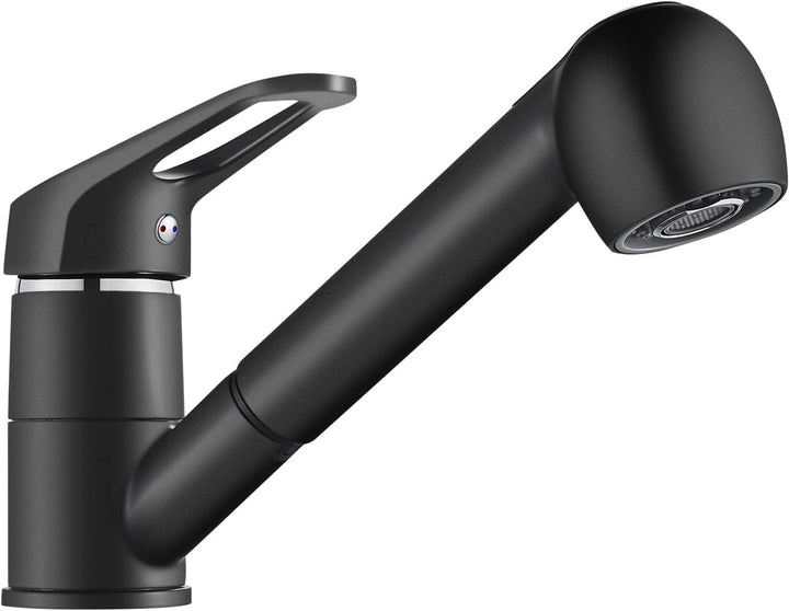 BONADE Ausziehbare Küchenarmatur mit Dual-Spülbrause, Wasserhahn 360° Drehbare Spültischarmatur, Hoc