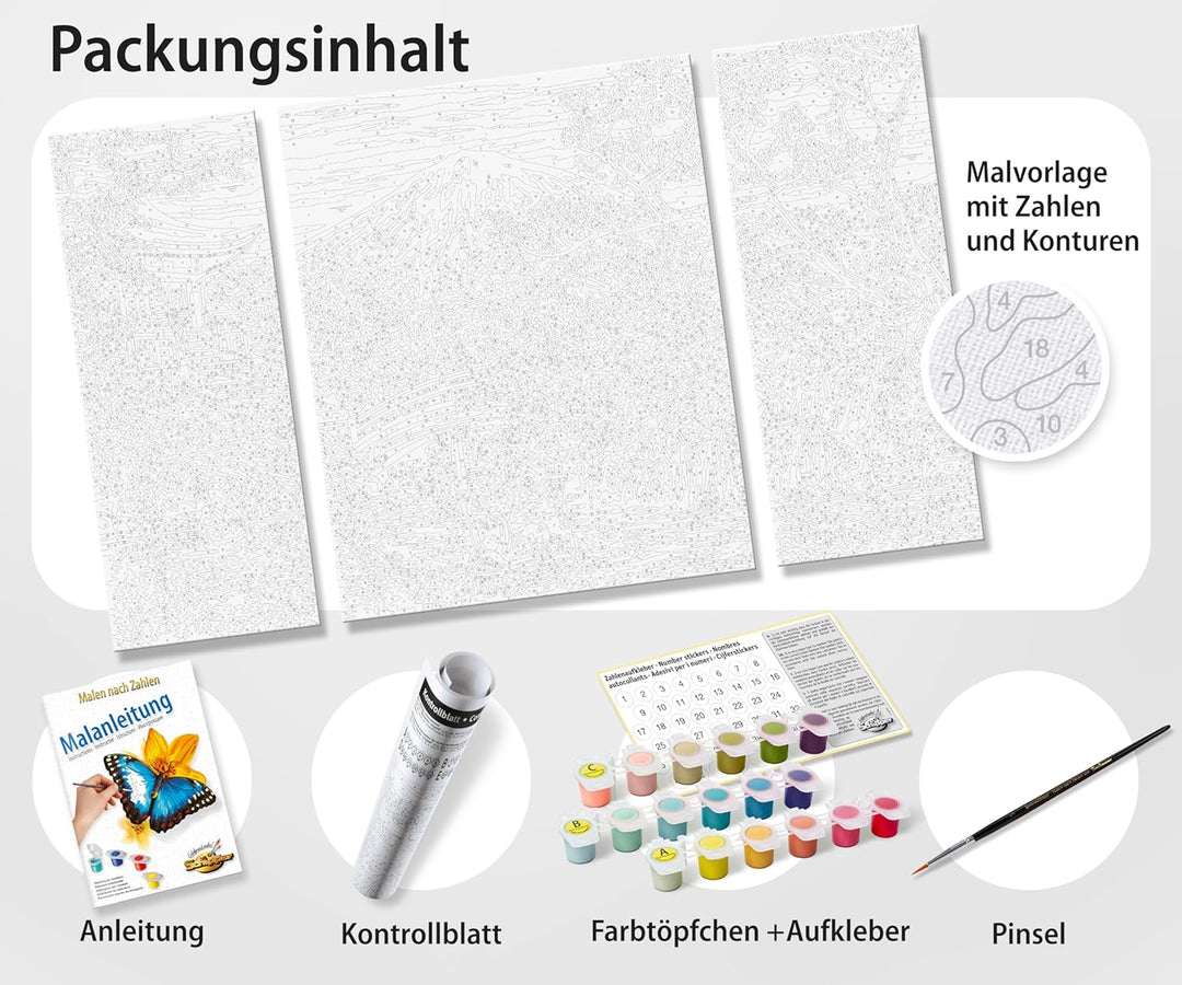 Schipper 609260650 Malen nach Zahlen - Indian Summer - Bilder malen für Erwachsene, inklusive Pinsel