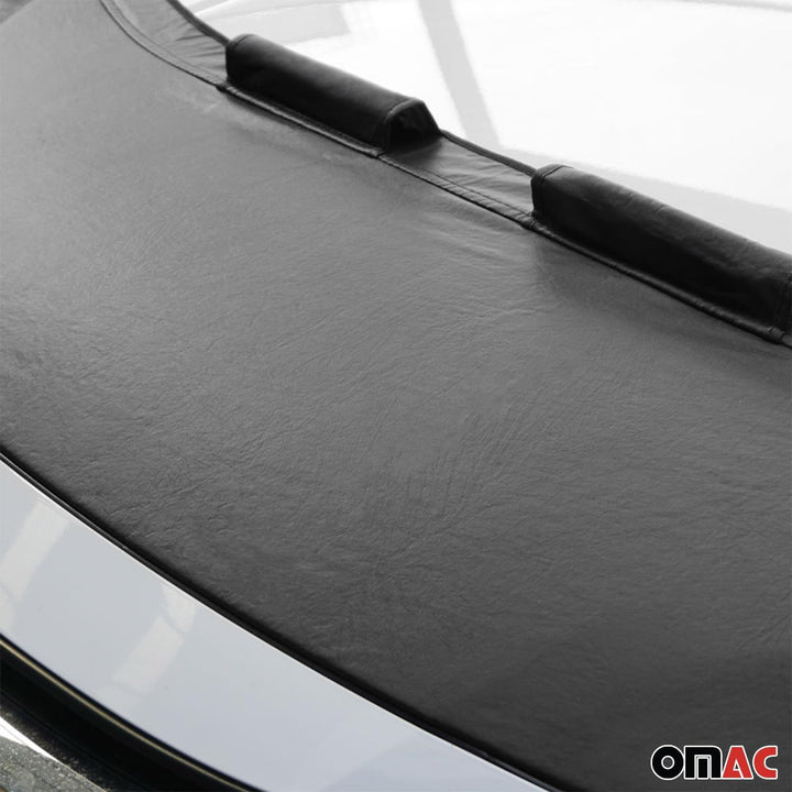 OMAC Haubenbra Steinschlagschutz Bonnet Bra kompatibel mit Peugeot Boxer 2006-2014 Schwarz Halb Schw