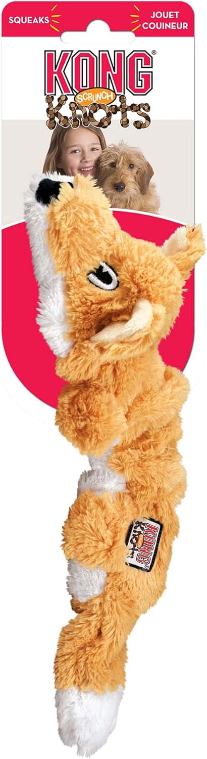 KONG – Scrunch Knots Fox – Innere Geknotete Seile und Minimale Füllung für Weniger Unordnung – Für M