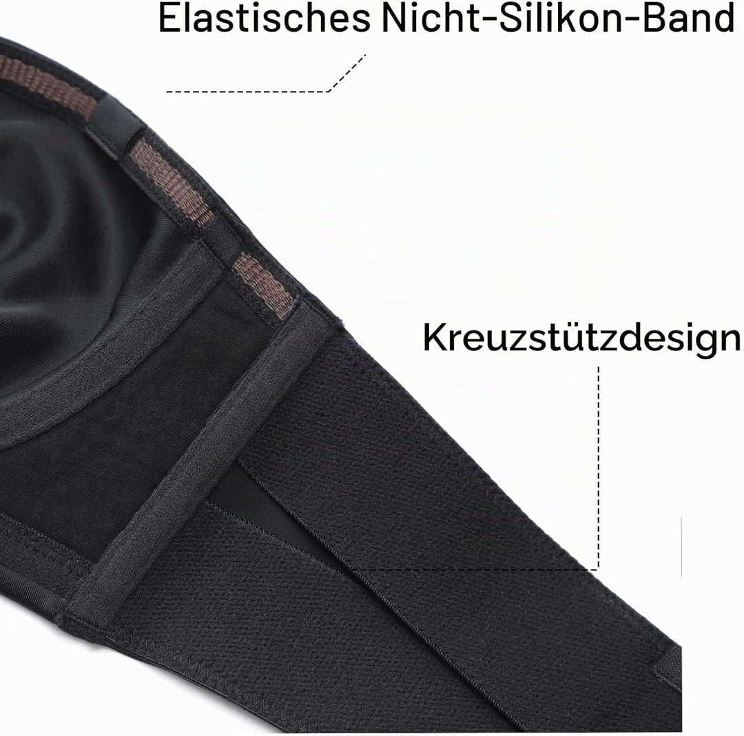 DELIMIRA Damen Minimizer Trägerloser BH mit Bügel ohne Polster ohne Geformte Cups 80C Schwarz, 80C S