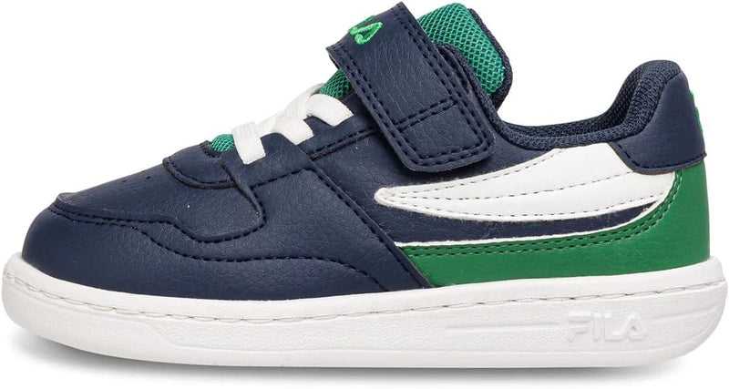 FILA Unisex Kinder Fxventuno Velcro TDL Sneaker 22 EU Fila Navy Verdant Green, 22 EU Fila Navy Verda