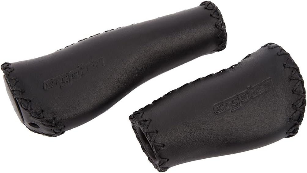 ergotec Lenkergriffe ALS-09/1 / Leder-Kraton, 135/92mm Schwarz, Schwarz