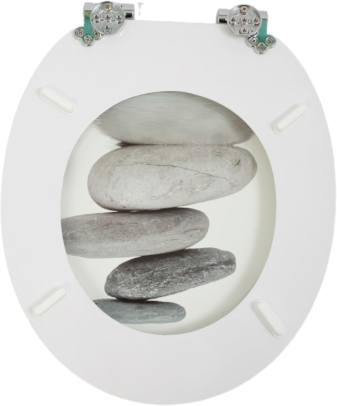 MDF-Toilettensitz mit Soft-Close-Mechanismus, O-förmiger Toilettensitz mit verstellbaren Scharnieren