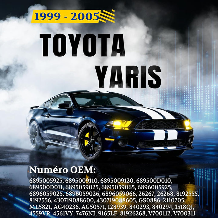 Arana 2x Heckklappe Dämpfer Gasdruckfeder kompatibel mit Toyota Yaris 1999-2005 (CP10) Gasdruckdämpf