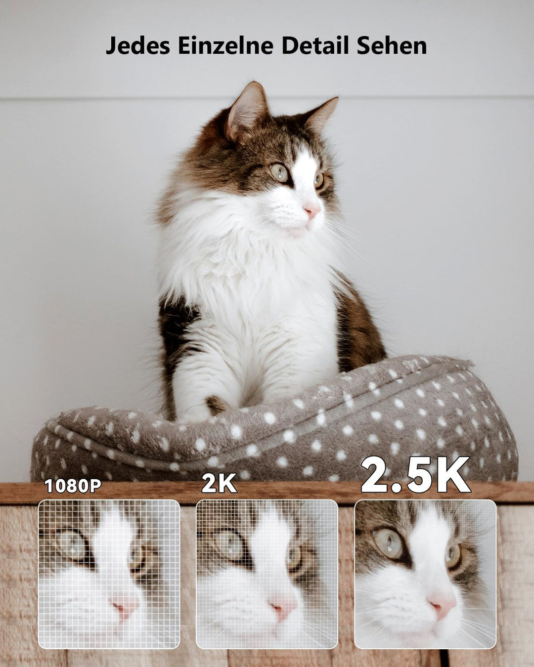 Imou 2.5K Überwachungskamera Innen 360° WLAN Baby Kamera mit AI Personen-/Geräusch-/Bewegungserkennu