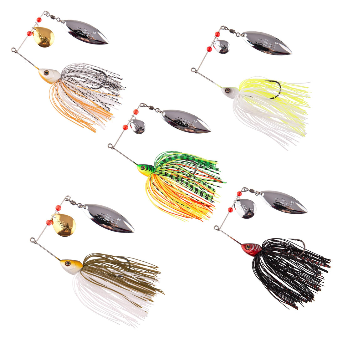 Zite Fishing Inzite Rotator Spinnerbait Set | 5 STK Spinnköder Zander, Barsch, Hecht 10g, 16g, 21g |