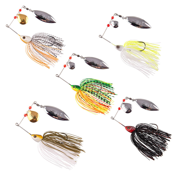 Zite Fishing Inzite Rotator Spinnerbait Set | 5 STK Spinnköder Zander, Barsch, Hecht 10g, 16g, 21g |