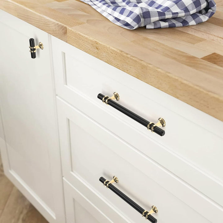 FURNIWARE 10 Stück Möbelgriff, 128mm Bohrlochabstand Möbelgriffe Schrankgriffe Küche Kabinett Griff