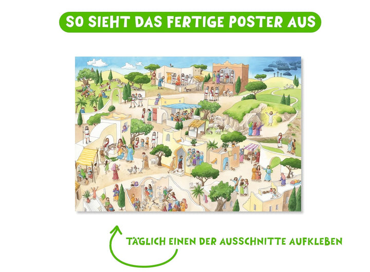 Die Ostergeschichte: Ein Kalender zum Vorlesen und Basteln, Broschüre