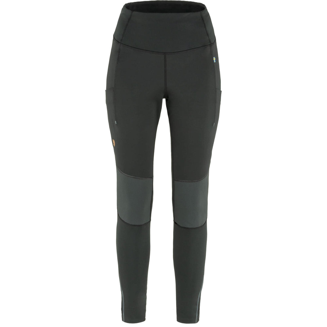 FJALLRAVEN Damen Abisko Värm Trekking Tights W XL Schwarz-eiron Grey, XL Schwarz-eiron Grey
