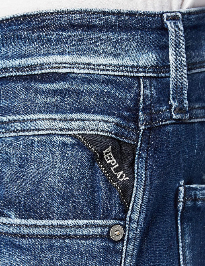 REPLAY Herren Anbass Jeans 33W / 30L 009 Medium Blue, 33W / 30L 009 Medium Blue