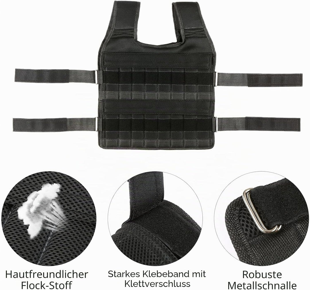 Gewichtsweste verstellbares Westegewicht, Trainingsgewicht, Belastungstuch, Krafttraining mit 6 kg B