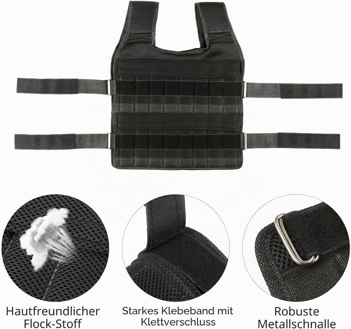 Gewichtsweste verstellbares Westegewicht, Trainingsgewicht, Belastungstuch, Krafttraining mit 6 kg B