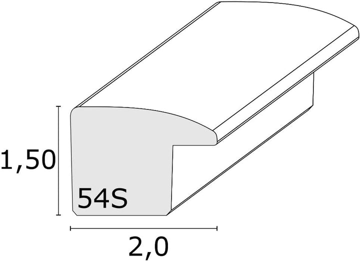 Deknudt Frames S54SF1 Bilderrahmen 20x40 Bilderrahmen Weiss, Maler-Look Holz Fotokader 20x40 1 Foto,