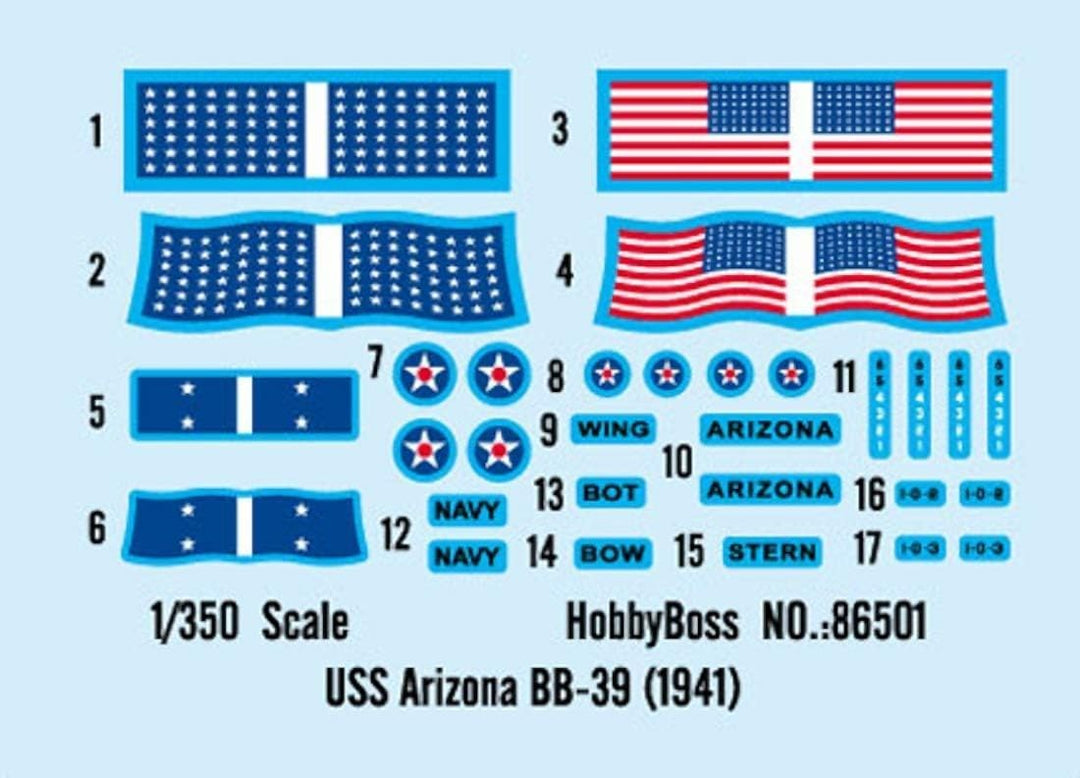Hobby Boss 86501 Modellbausatz USS Arizona BB-39 (1941)