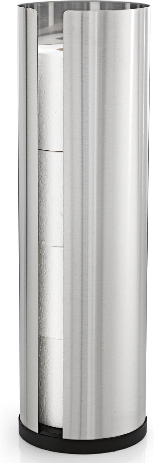 blomus -NEXIO- WC-Rollenhalter aus Edelstahl, exklusiver Toilettenpapierhalter mit Platz für bis zu