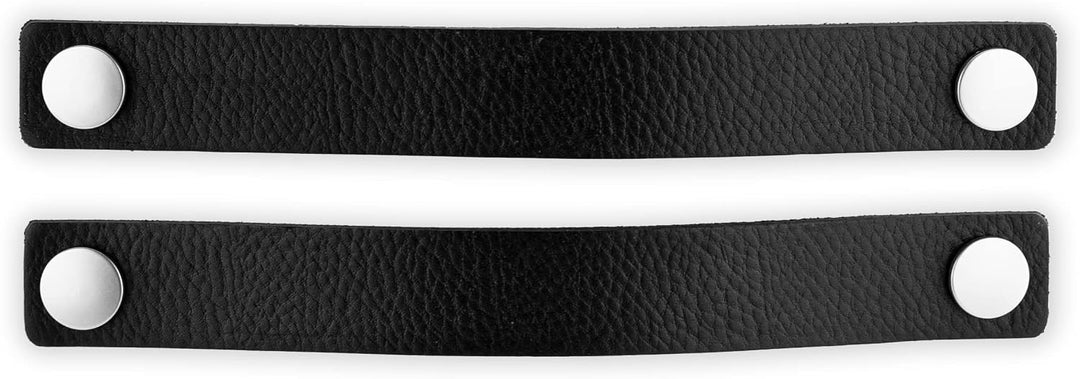 Brute Strength - Ledergriffe für Möbel - Schwarz - 4 Stück - 25 x 3 cm - Schrankgriff, Türgriff für