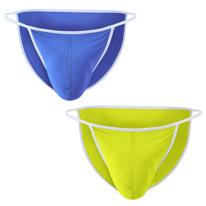 BIATWOWR Men's Briefs Sexy Men's Underwear Briefs with Big Ball Pouch Low Waistband Underpants Men M