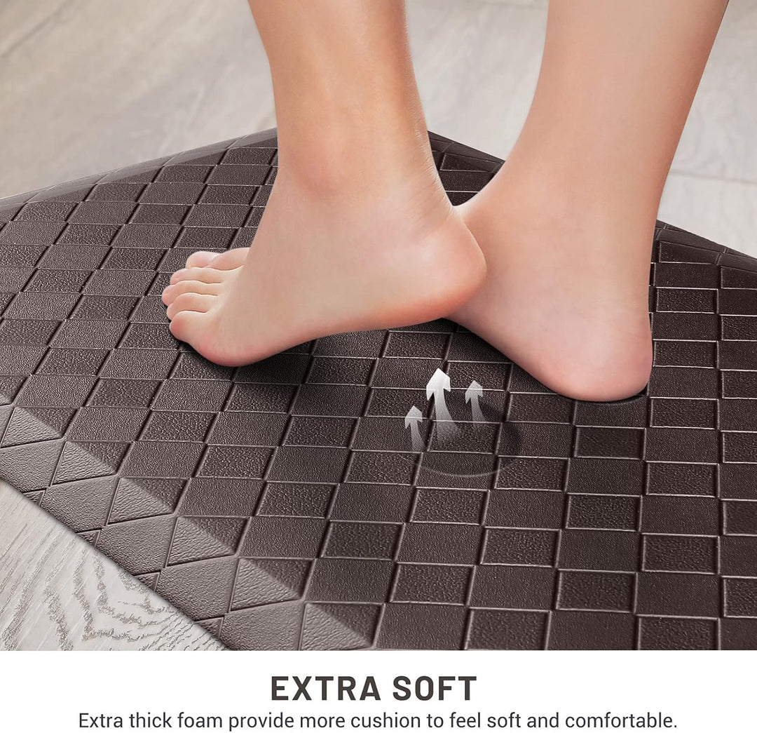 HappyTrends Küchenmatte, gepolstert, Anti-Müdigkeitsmatte, 43,9 x 152,4 cm, dick, wasserdicht, rutsc