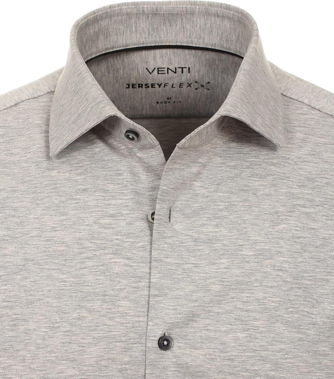 Venti - Body Fit - Herren Langarm Hemd (123955800), Grösse:41, Farbe:Silber (700)