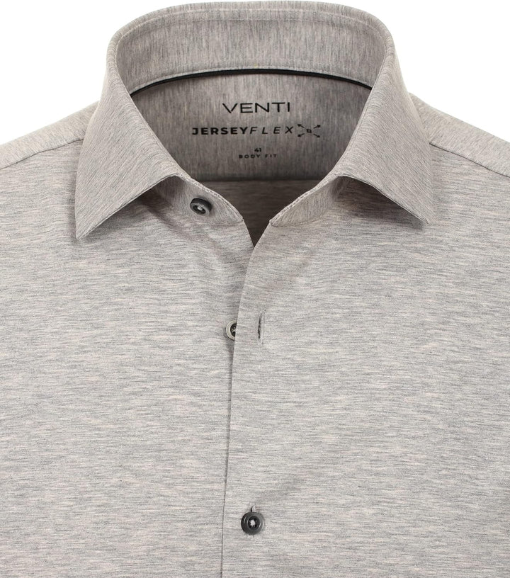 Venti - Body Fit - Herren Langarm Hemd (123955800), Grösse:41, Farbe:Silber (700)