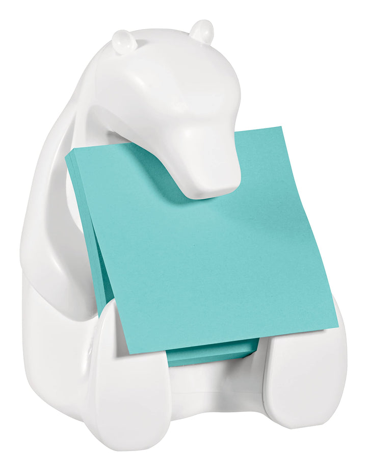 Post-it Dispenser Z-Notes Bear, inkl. 2 Blöcken Super Sticky Z-Notes, 90 Blatt pro Block, 76 mm x 76