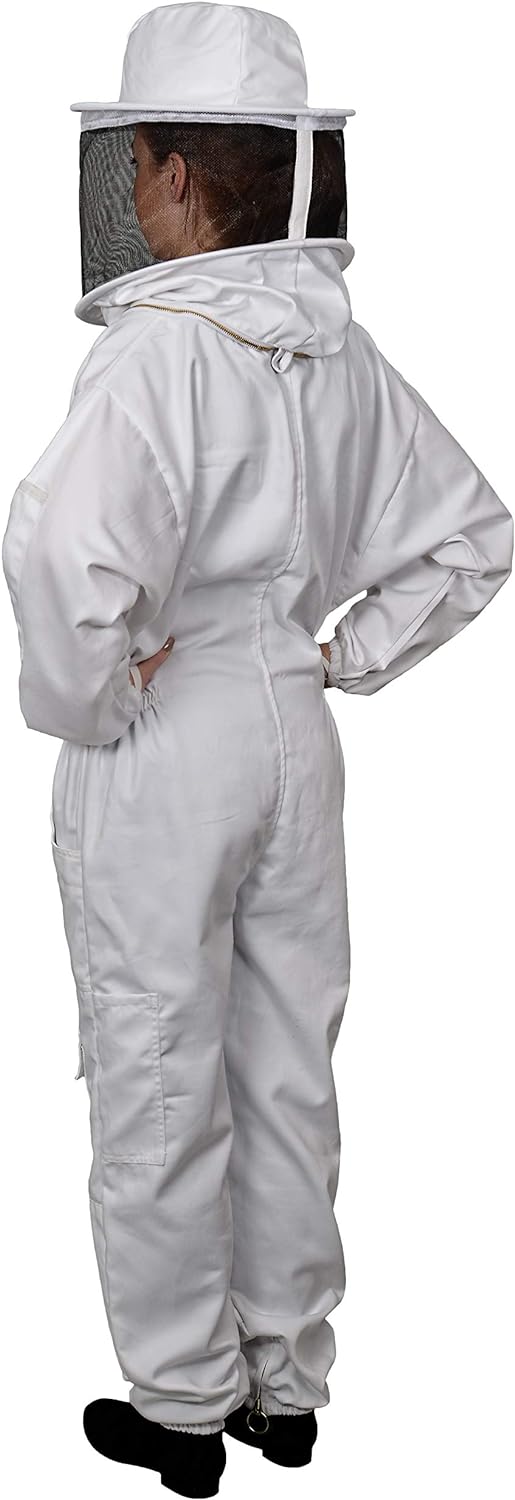Humble Bee 410 Polycotton-Imkeranzug mit Rundschleier Kristall Weiss XS, Kristall Weiss XS