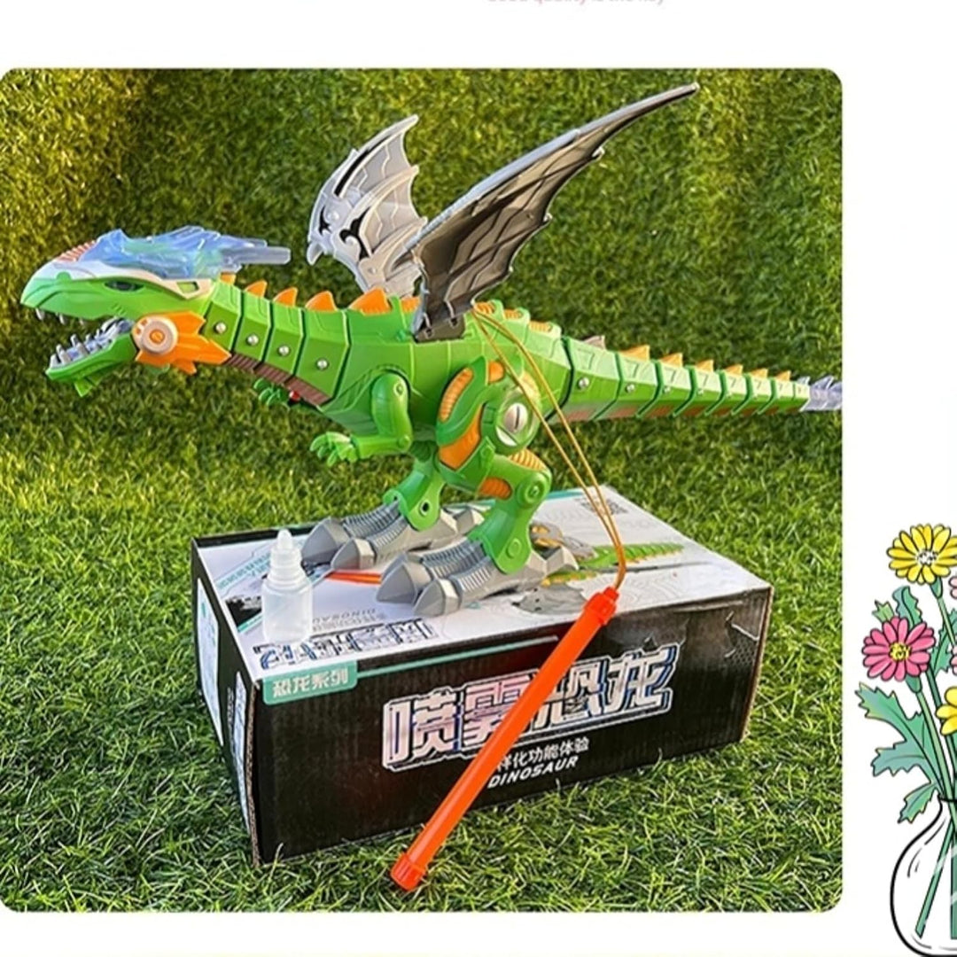 Srliya Nebelsprühroboter, Drachenspielzeug, für Kinder, Wandelnder Dinosaurier, Feuerspeiendes Wasse