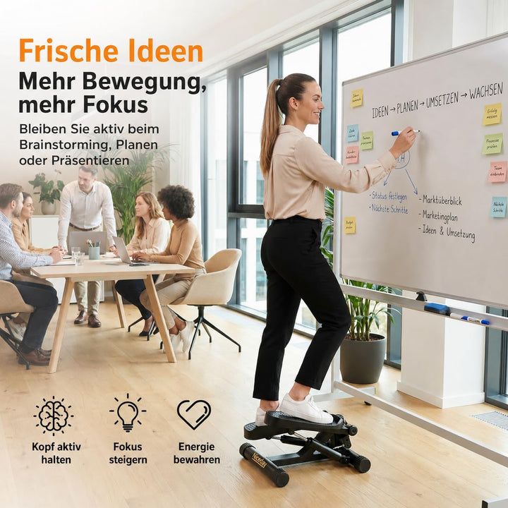 Niceday Twist Stepper für Zuhause | Swing Stepper mit Power Ropes | Stepper Hometrainer mit LCD Disp