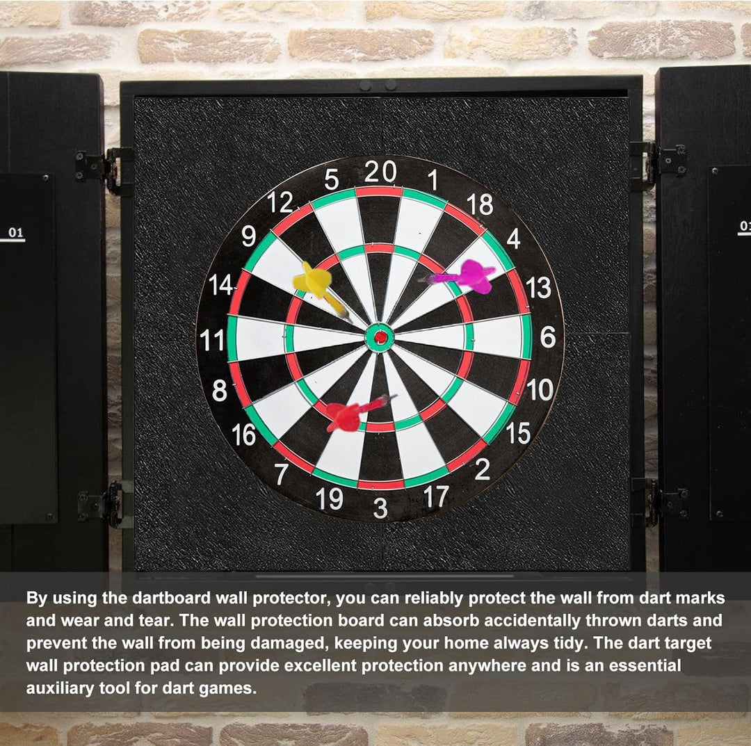 Dartboard Wandschutz: 6 Stück Schwarz Selbstklebende Dartscheiben Umrandung, 600x900x12mm Filz-Dartb